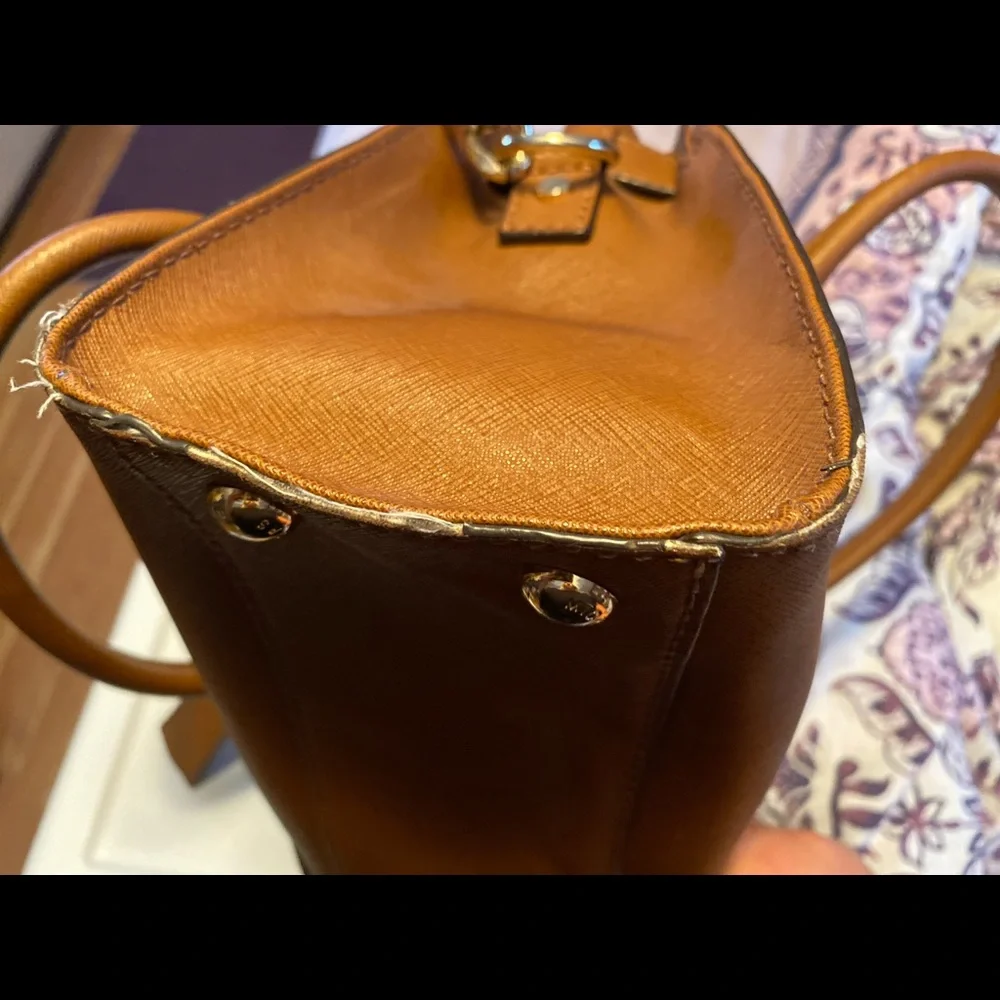 COPY - Michael Kors cognac brown Saffiano Leather Purse - Picture 14 of 14